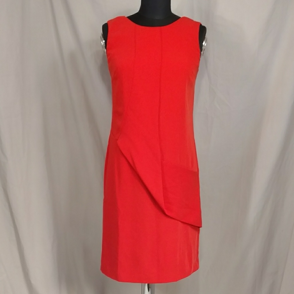 Armani Jeans Shift Dress Mod Retro Styling Bright Color Vibrant Orange Classy